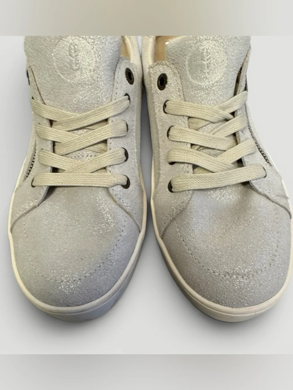 Revitalign - Wrigley Orthotic Suede easy-on side zipper Sneaker - Oatmeal Sz 9D